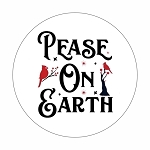 Christmas Peace On Earth Round Dot Stickers Set